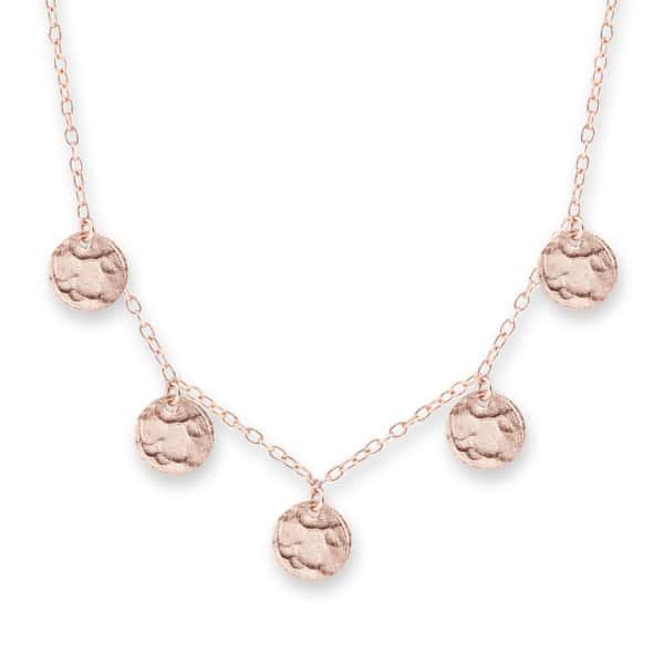 Bianc Rose Gold Scattered Jingle Necklace