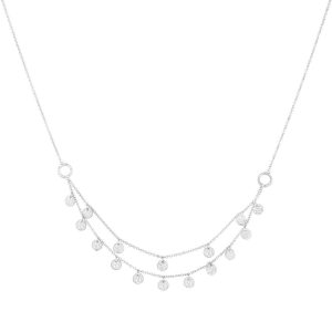 Murkani Grace Double Strand Disc Necklace in Sterling Silver