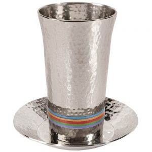 Yair Emmanuel Kiddush Cup Hammered finish 5 colors