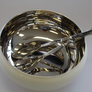 Belle Hammered End Stainless Steel Salad Servers