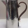 Small Hammered Jug with Leather Handle