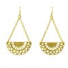 Murkani Ottoman Hanging Earring in 18KT Yellow Gold