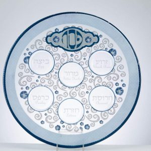 Round Glass Elegant Seder Plate