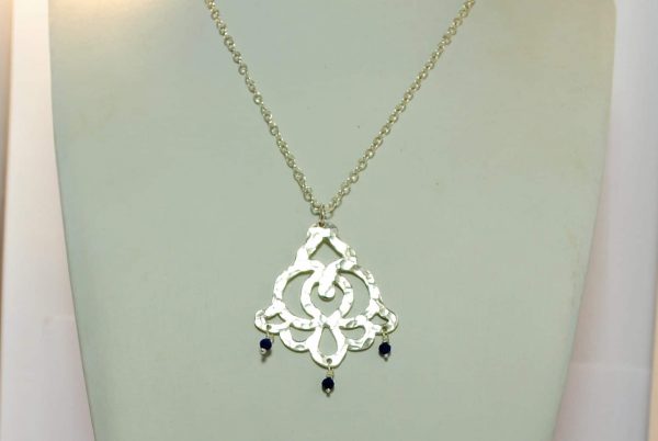 Susan Rose Sienna Silver Necklace with Blue Stone