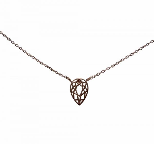 Duck & Sparrow Tear drop necklace rose gold