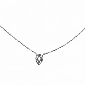 Duck & Sparrow Tear drop necklace silver