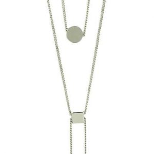 Duck & Sparrow Balance necklace silver double strand