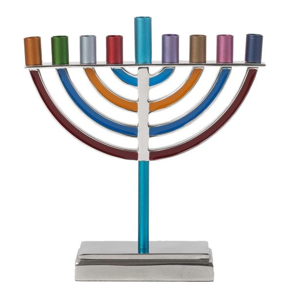 Yair Emanuel Large Classic Hanukkah Menorah - Multicolor