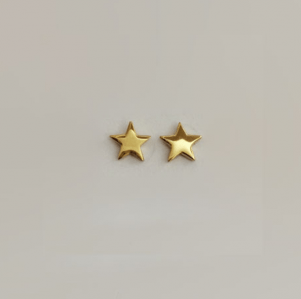 Sterling Silver and Gold Plated Star Stud Earing