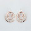 Sterling Silver and Rose Gold Plated Filigree Earring