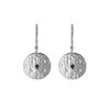 Grace Small Disc Earrings in Sterling Silver and Black Spinel Stones