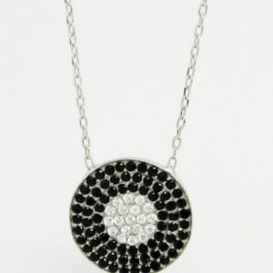 Sterling Silver Round Cubic Zirconia Necklace