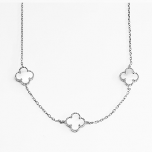 Sterling Silver white mother of pearl necklace