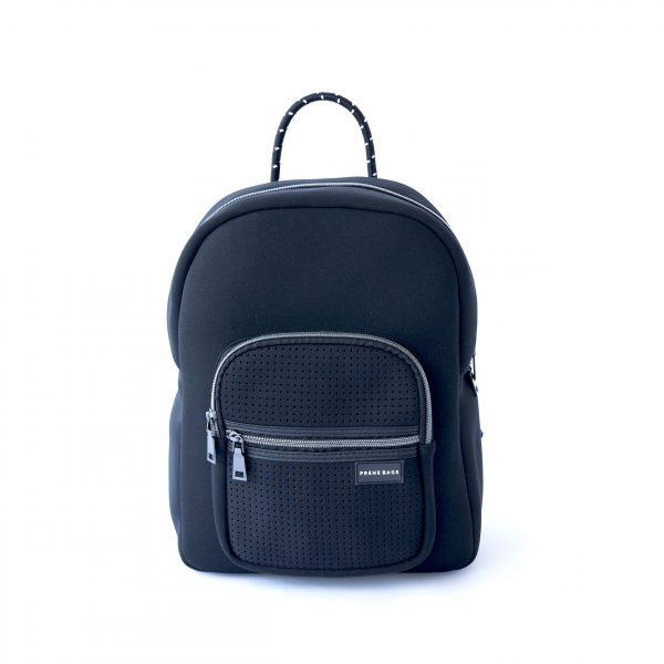 Prene Black Neoprene Large Backpack