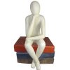 Thinker Sitting on Books 32cm