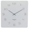 35cm Square Glass White Wall Clock
