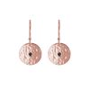 Murkani Grace Small Disc Rose Gold Earrings with Black Spinel Stones