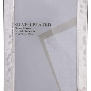 Hammered Silver Plated Photo Frame 4x6