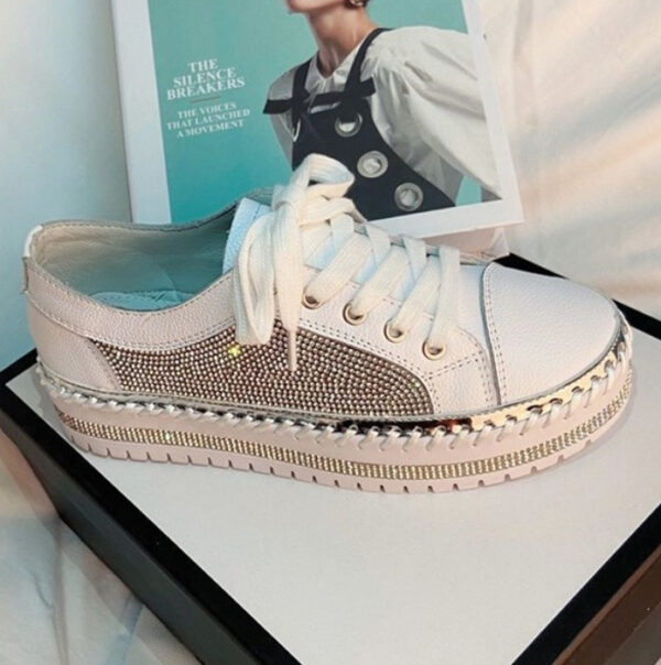 Shani white leather shoes sneakers