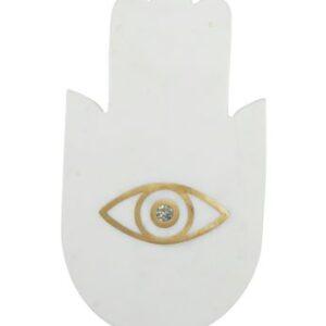 Josie Marble Hamsa Plate 