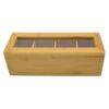 Rectangle 4 Section Bamboo Tea Box