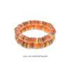 Gold Coral Shell heishi stretch bracelet