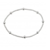 Sterling Silver Elastic Bracelet with 8 large beads