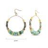 Gold and Turquoise Shell and natural stones earrings