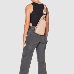 Alternative view of Taupe vegan compact sling bag