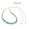 Gold and Turquoise shell and natural stones strung necklace