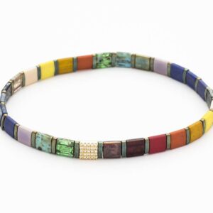 Susan Rose Over The Rainbow Tila Beads Stretch Bracelet