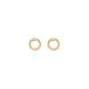 Gold Plated Sterling silver open circle CZ stud earrings