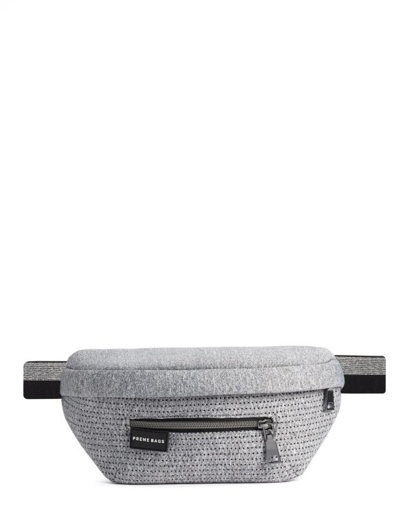 The Sportif Waist Bag - Rebecca Judd x Prene (LIGHT GREY MARLE / SILVER) Neoprene Bum / Waist / Chest Bag