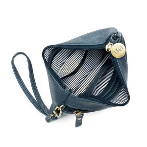 Alternative view of Black Caviar Joy Gunmetal Blue Pouch
