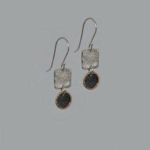 Handmade Israeli  Sterling Silver, Gold Filled Earrings