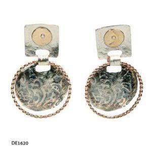 Handmade Israeli  Sterling Silver, Gold Filled Earrings