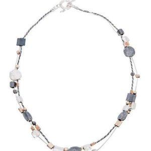 Handmade Israeli  Gold filled and sterling silver necklace