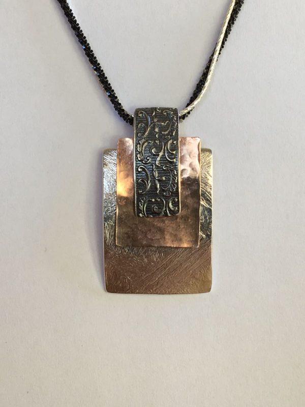 Handmade Israeli  Gold filled and sterling silver necklace