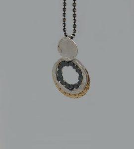 Handmade Israeli  Gold filled and sterling silver necklace