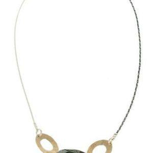 Handmade Israeli  Gold filled and sterling silver necklace