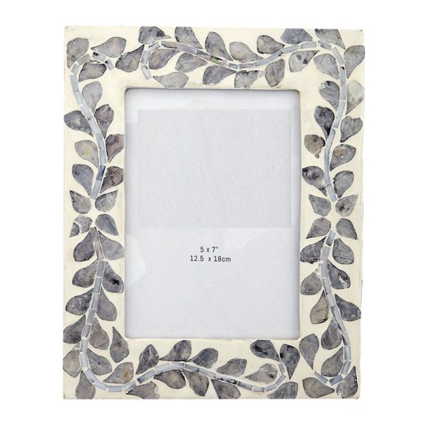 Gia Inlay 5x7" Frame 21x26cm Grey/Ivory