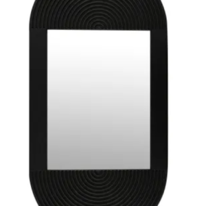 Reveka Black Oval Mirror
