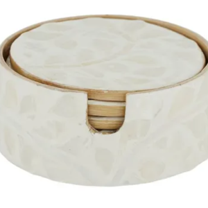 Cheyenne Set of 6 Inlay Ivory Coasters