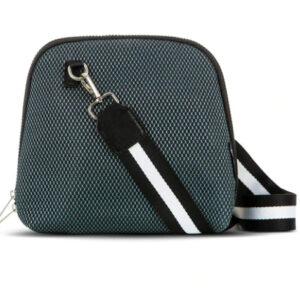 Punch Mesh Cross Body Green Charcoal Bag