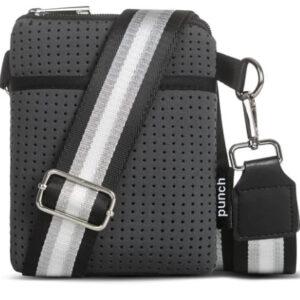 Punch Neoprene Petite Phone Crossbody Bag Charcoal