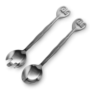 Carrol Boyes Salad Servers - Hanging Wave