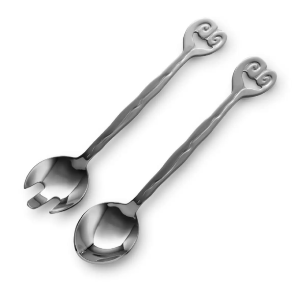 Carrol Boyes Salad Servers - Hanging Wave
