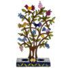 Yair Emanuel Candlesticks - Laser Cut - Hand - Painted - Multicolor Pomegranates