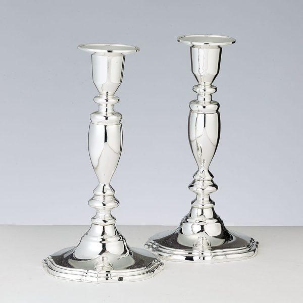 Silver Plated Candlesticks Pair 18cm