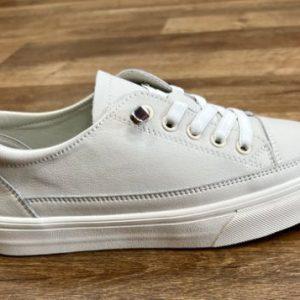 Savi White Leather Sneaker